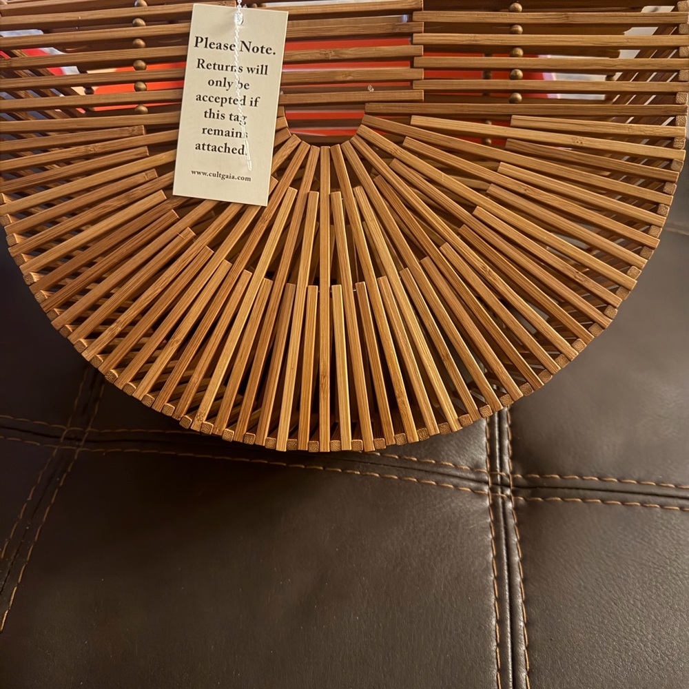 Cult Gaia Natural Bamboo Clutch